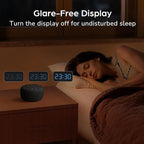 BUFFBEE Alarm Clock with Bluetooth Speaker & FM Radio for Bedside – Gradual Wake-Up Sounds, Fully Dimmable Display & Ambient Night Light, Plug-in Digital Clock for Bedroom