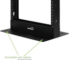NavePoint 25U 2 Post Open Frame Server Rack for 19 Inch Equipment, AV, Networking, Data & IT Devices, 2-Post Rack 25U 661lbs Weight Capacity, Black