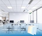 2X2 LED Flat Panel Light Emergency Battery Backup, 40W-3000K/4000K/5000K, 0-10V Dimmable, 4390 Lumens, LED Drop Ceiling Light, 100-277V, DLC and UL Listed, Ultra Thin Back-Lit (1 Pack)