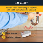 Zircon Leak Alert Water Leak Detector & Flood Sensor Alarm/Water Leak Sensor with Dual Leak Alarms 90dB Audio/Battery Powered (Contractor 8 Pack) Batteries Not Incuded,72309,White