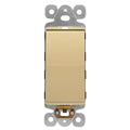 LIDER Minimalist Design Matte Finish Lighted Decorator Switch, Frameless Paddle Light Switch with Locator Light, Grounding Screw, 3-Way or Single Pole, 15A 120V, UL Listed, LS15-3W-GD, Gold