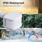 TREEWELL 2 Pack 240-Degree Replacement Motion Sensor, Adjustable LUX(5-300) & Time & Detection Sensitivity Up to 60 Feet Range, 3 Working Modes Outdoor Motion Detector for Security Floodlight, White