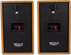 Rockville Pair RockShelf 68C V2 400W Wood 6.5" Bookshelf Speakers, 8 Ohm, Kevlar Woofers, Silk Dome Tweeters, Wall-Mountable, for Home Theater and Music