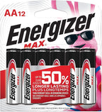 Energizer AA Batteries, 12 Count, Double A Max Alkaline Battery (Pack of 2)