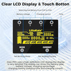 18650 Battery Charger, MIEKLALE 4-Bay Rechargeable Battery Charger with Smart LCD Display, Discharge & Testing Functions for Rechargeable Batteries Li-ion 26650 14500 17500 RCR123,Ni-MH/Cd AA AAA