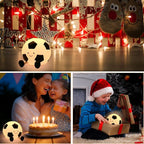 FineLiMoLa Soccer Silicone Night Light for Kids,Cartoon Soccer Lamp Squishy Silicone Baby Nursery Night Light with 7 Colors Change,Football Night Light for Home Decor,Birthday or Christmas Gifts