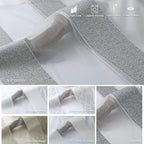 Blindify Motorized Sheer Vertical Blinds, Light Filtering Smart Rechargeable Vertical Window Blinds for Sliding Glass Door Customize(Linen Light Gray)
