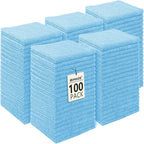 UNIMADE Washcloths Bulk - 100 Pack - Face Towels (12" x 12"), Highly Soft Wash Cloths and Hand Towels, Fast Drying Multi-Purpose Microfiber Cleansing Cloths for Bathroom, Hotel, Spa, and Salon - Blue