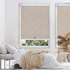 Astomi Motorized Roller Shades for Windows, Blackout Automatic Blinds with Remote, Smart Blinds, Voice Control, Compatible with Alexa, Google, Custom Size (Jacquard Coffee)