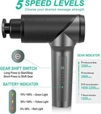 Medcursor Massage Gun - High Intensity Brushless Motor, Handheld Percussion Deep Tissue Massager with 6 Massage Heads for Sore Muscle and Stiffness (Gray)