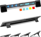 MEKASS Computer Keyboard Stand for Desktop, Adjustable Keyboard Riser, Extendable Holder, Non Slip, Ergonomic Office Desk Accessories for Flat-Back Keyboard Only (Blue)