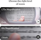 Brightech LightView Pro LED Magnifying Floor Lamp - Daylight Bright Full Spectrum Magnifier Lighted Glass Lens - Height Adjustable Gooseneck Standing Light - for Reading Task Craft Lighting - White