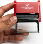 Basic Closed Self Inking Rubber Stamp (Red Ink) - X-Large