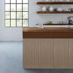 Yuzzy Acoustic Wood Slat Wall Panels - 48" x 22" Dark Walnut Fluted Sound Absorbing Panel for Wall and Ceiling - 4 Pcs Wall Panels for Interior Wall Decor for Homes, Offices, Studios