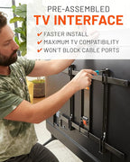 ECHOGEAR XL Full Motion TV Wall Mount - Universal Bracket for Big TVs Up to 90" - Smooth Articualtion Plus Easy 3 Step Install with Pre-Assembled TV Interface - Ideal for OLED & QLED TVs