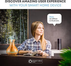 Sierra Modern Home Smart WiFi Wireless Essential Oil Aromatherapy Diffuser - Works with Alexa & Google Home – Phone App & Voice Control - 400ml Ultrasonic Diffuser & Humidifier - LED & Timer Settings