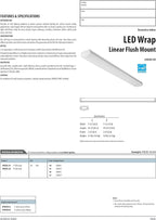 Lithonia Lighting 4 Foot LED Light Fixture, Low-Profile LED Wraparound Flush Mount Ceiling Light, 3500K Neutral White, 120V, 48-Inch (FMLWL 48 835)