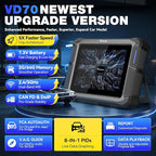 VDIAGTOOL Bidirectional Scan Tool VD70, OBD2 Scanner Diagnostic Tool with ECU Coding, 36+ Resets, PMI, FCA AutoAuth, All System, CAN FD & DoIP, V.A.G. Guide, 3-Year Update