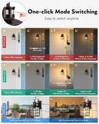 VIANIS ORB Motion Sensor Outdoor Lights Wall Mount, Dusk to Dawn Waterproof Exterior Lantern for House, Oil Rubbed Bronze Anti-Rust Garage Sconce Outside for Door, Garage, Entryway, Hallway