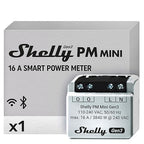 Shelly PM Mini Gen3 | WiFi Smart Power Meter 1 Channel 16 A | Home Automation | Bluetooth Gateway | Compatible with Alexa & Google Home | iOS Android App | No Hub Required | Smart Schedules