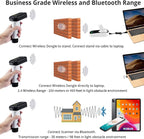 ScanAvenger Wireless Portable 1D with Stand Bluetooth Barcode Scanner: Hand Scanner 3-in-1, Cordless, Rechargeable Scan Gun for Inventory (1D&2D with LCD Display and Upgraded Next Gen Stand)