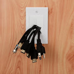 Kebulldola 1 Gang Cable Wall Plate Pass Through with Low Voltage Mounting Bracket, in Wall Grommet Kit Built in Flexible Rubber Passthrough for Low-Voltage Cable Easy Install, 6 Pack White