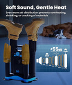 Upgraded Boot Dryer for Work Boots with Ozone Deodorizer - Fast Drying Compact Easy-to-Use Shoe Warmer Adjustable Tube Design - Fast Drying Shoes Dryers for Sneakers & Gloves, Ski Gears (2 Pair)