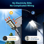 Lorrtta Solar Lights Outdoor Waterproof, 22 Inch Solar Street Light with 380 Ultra Bright 5730 LED, Solar Dusk to Dawn Lights with Remote Control, IP65 Motion Lights for Outside, Parking Lot (2 Pack)