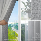 Blindify Motorized Sheer Vertical Blinds, Light Filtering Smart Rechargeable Vertical Window Blinds for Sliding Glass Door Customize(Linen Dark Gray)
