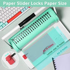 OFFNOVA Binding Machine, 21-Hole 450 Sheets Paper Comb Binding Machine for Letter Size / A4 / A5 Paper, Easy to Punch Handle, Adjustable Margin, Book Binder with 100 PCS 3/8'' Comb Binding Spines