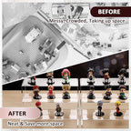 LFTYTUO 2 Set Large Acrylic Clear Display Risers, 3 Sizes 12" Rectangular Showcase Collectibles Display Shelf, 5mm Thick Desktop Display Stand Holder for Figures, Jewelry, Perfume, Toys