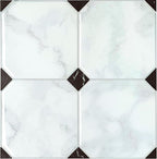 SMART TILES Peel and Stick Backsplash - 5 Sheets of 7,75" x 7,75" - 3D Adhesive Peel and Stick Tile Backsplash for Kitchen, Bathroom, Wall Tile, Checkered
