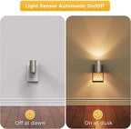 L LOHAS LED Night Light, Dimmable Night Lights Plug into Wall, Metal-Shade Nightlight for Adults, Automatic Nightlights, Light Sensor,Soft White 3000K, Nightlight Plug in for Hallway Bedroom [2 Pack]