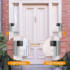 NANW Adjustable 30 to 55 Degree Doorbell Angle Mount Compatible with Video Doorbell 1/2/3/4/Wired/Pro/(2020 Release), Replacement Mounting Bracket Wedge Kit, Silver