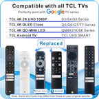 B BraiNice Universal Remote for All TCL TV Remote Replacement, Motion Backlit, Voice Control & Bluetooth, for Google Smart TV, TCL-Smart and Android TVs 2026-2016