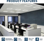 Nothing BUT LEDs 2x2 FT Edge-Lit Frame LED Flat Panel Lights, 5CCT Selectable 3000K‑6500K & 20W/30W/40W, 5000LM, 0‑10V Dimmable, Drop Ceiling Grid Light Fixture, ETL & DLC Listed, 100‑277V – 4 Pack