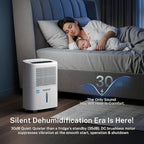 Yaufey 2025 Most Efficient Energy Star Dehumidifier for 2,000 Sq. Ft. Home, Basement and Large Room - Powerful, Quiet with Humidity Control, Timer, Drain Hose and Water Tank