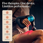 Therabody Theragun PRO Plus - 6-in-1 Deep Tissue Percussion Massage Gun, Handheld Personal Massager for Full Body Pain Relief & Muscle Tension with Biometric Breathwork, Vibration & Heated Attachments