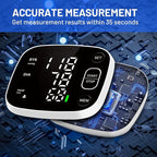 FOTOSY Blood Pressure Monitor Rechargeable Blood Pressure Monitors for Home Use Adjustable Automatic Wrist Cuff Voice Broadcast 2 * 120 Reading Memory for 2 Users with Carrying Case