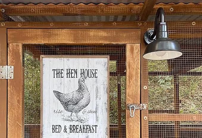 Steel Lighting Co. Hawthorne Barn Light | Outdoor Wall Mounted | 8 inch Dome | 23 inch Gooseneck| Small Farmhouse Light Made in America | Red Exterior/White Interior