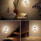 YESPOAK Night Light,Strawberry Berry Flower Night Lights Plug Into Wall Dusk to Dawn Sensor for Bedroom,Bathroom and Living Room for Women/Girls Gifts
