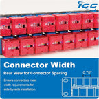 ICC 48 Port Blank Keystone 1U Patch Panel with 19” Metal Rackmount Housing for Slim Profile Keystone Jacks (Sold Separately), UL Listed, IC107BP481