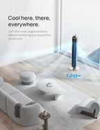 Dreo Smart Tower Fan Voice Control, 120° Oscillating Fan Works with Alexa/Google/App/Remote, 42 Inch, 25dB Quiet DC Bladeless Fan for Bedroom,12 Speeds, Floor Fan for Home, Office, Pilot Max S
