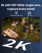 Aurumbach Solar Security Camera Outdoor Wireless 2 Pack, 2K Color Night Vision, Battery Powered PIR Motion Detection,2.4GHz WiFi Cameras for Home Surveillance, Light and Sound Alarm, 2-Way Audio