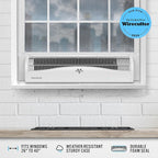 Vornado TRANSOM Window Fan with 4 Speeds, Remote Control, Reversible Exhaust Mode, Weather Resistant Case, Whole Room, Ice White
