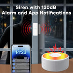 tolviviov WiFi Smart Door/Window Alarm System 8-Piece Kit – App Alerts, Compatible with Alexa, No Monthly Fee, Expandable DIY Wireless Home Security, 1 Siren, 5 Sensors & 2 Remotes (8 Pack)