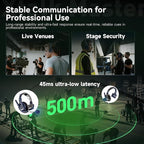 SYNCO Xtalk Master Wireless Intercom Headset System,2 Person 2.4GHz 500m/1640ft Headset with Noise Reduction Program,Real-time Monitoring