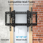 HOME VISION Ultra-Large TV Mount Bracket for 32-90 Inch TVs, Supports up to 132lbs with Sliding Design, Heavy Duty TV Wall Mount for up to 24" Studs with Swivel, Tilt, Max VESA 600x400mm, HVX601