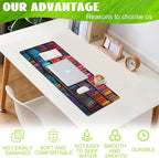 Eflxamz Large Gaming Mouse Pad for Desk,Bookshelves Full of Books Desk Mat,Colorful Books Desk Pad,Extended Big Computer Keyboard Mouse Pad with Non-Slip Base and Stitched Edge,31.5"x11.8"