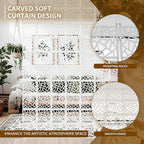 24 Pcs PVC Hanging Room Divider,Flower Carving Pattern Panels,Decorative Wall Screen Panel, Room Divider Partitions Panel Screen for Decorating Bedroom Dining Kitchen Office Studio 29 * 29cm